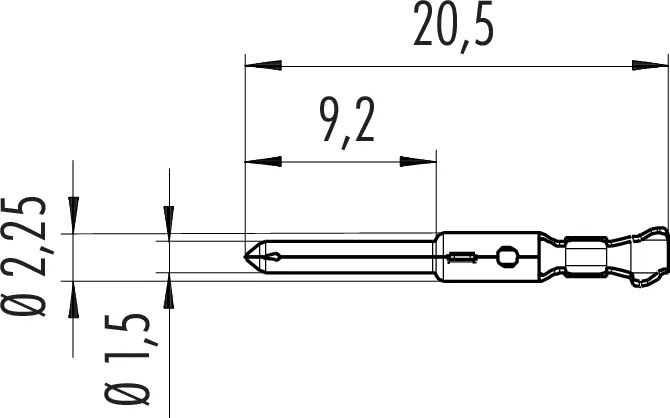 Crimp-Stift-Kontakt für Serie 581/423 – Bild 2