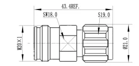 Koax adapter 4-3-10 Kuppler / N Stecker – Bild 2