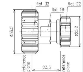 Koax adapter 7-16 Stecker / 4-3-10 Stecker