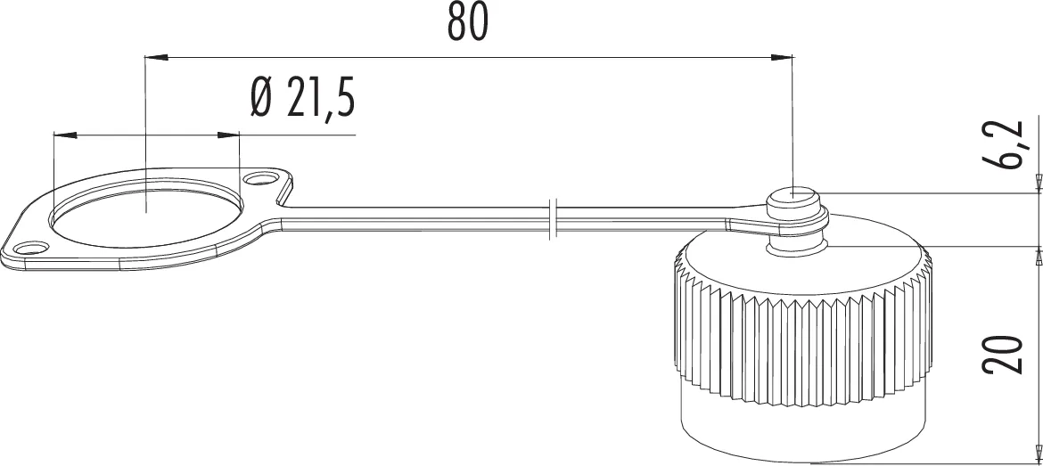 Schutzkappe Serie 692 / 693, Flanschstecker – Bild 2