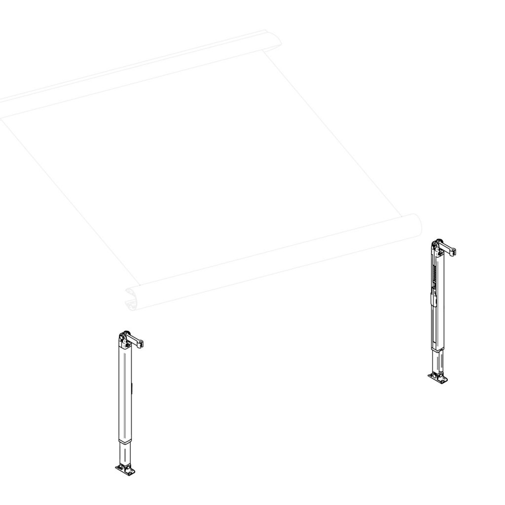 Stützfuß Thule Caravan-Style, bis Markisenlänge 2,6 m