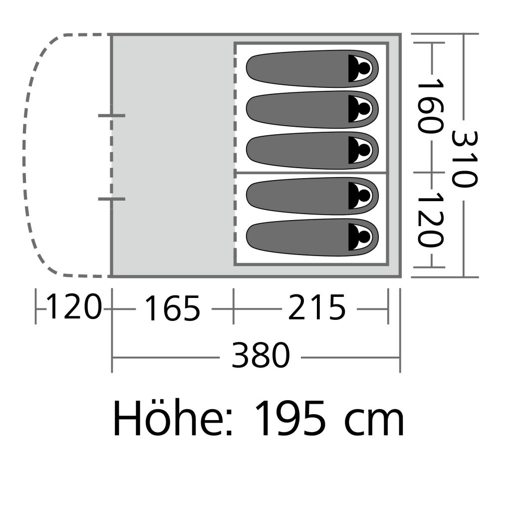 Tunnelzelt Rocky Mountain 5 Plus XL – Bild 3