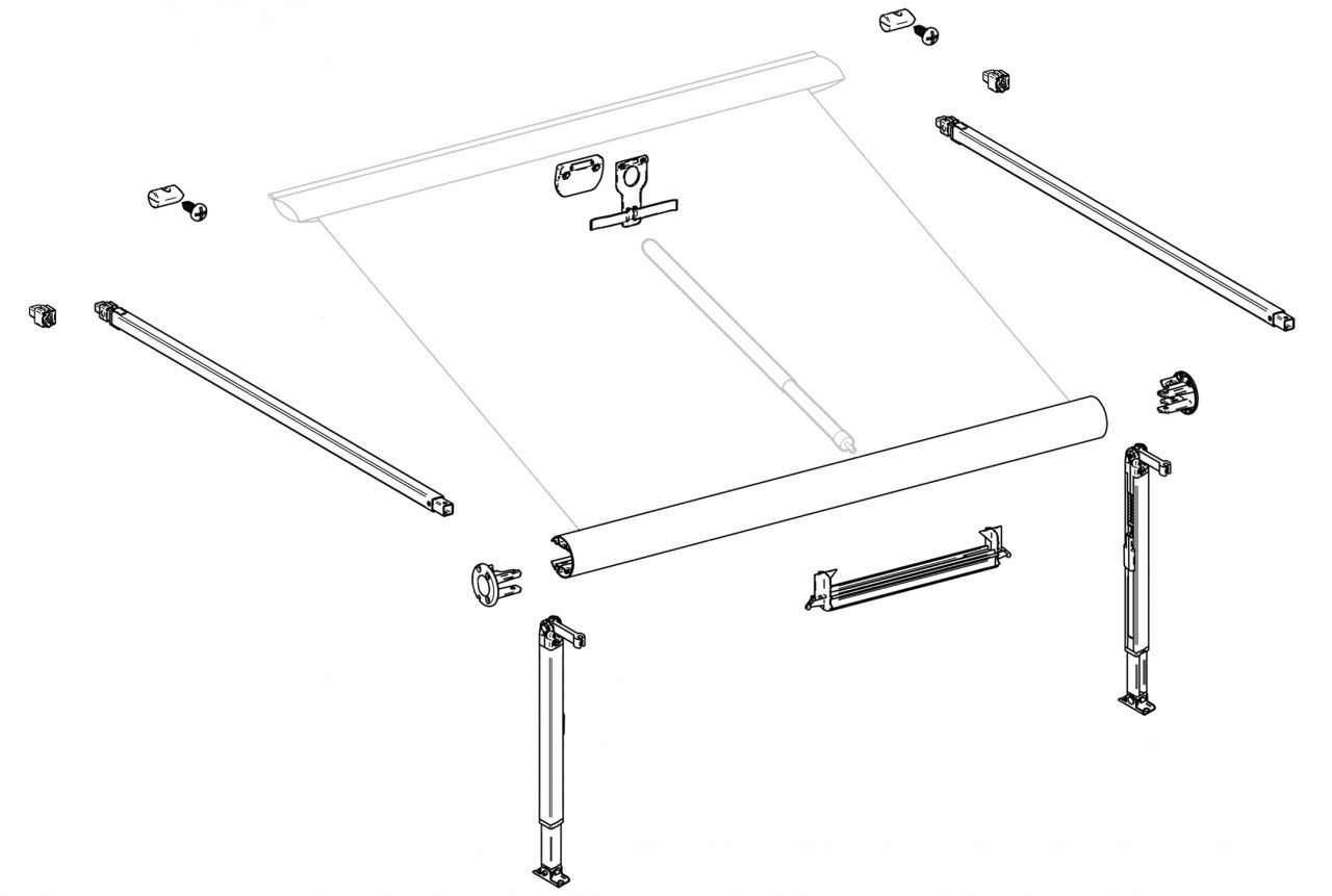 Endstück für Teleskoparm Thule Caravan-Style, 2 Stück – Bild 2