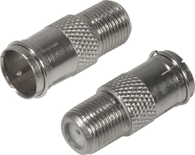 Quick-Adapter für F-Stecker und F-Kompressionsstecker 7 mm, 2 Stück