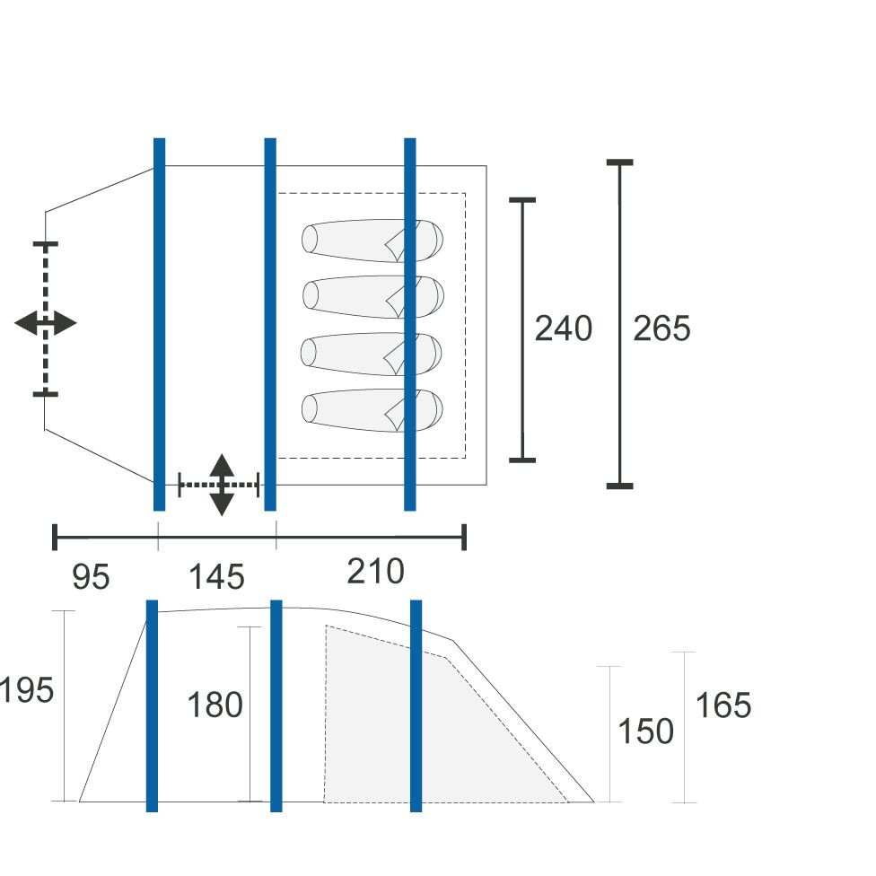 Tunnelzelt Lyra 4 – Bild 3