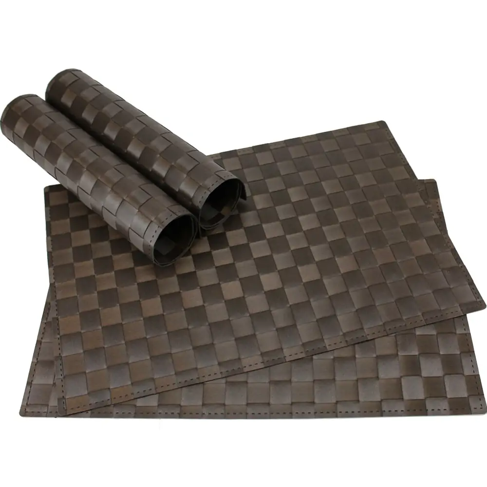 Tischsets Platzsets MODERN 4er Set geflochten Kunststoff bunt / Farbe wählbar – Bild 3