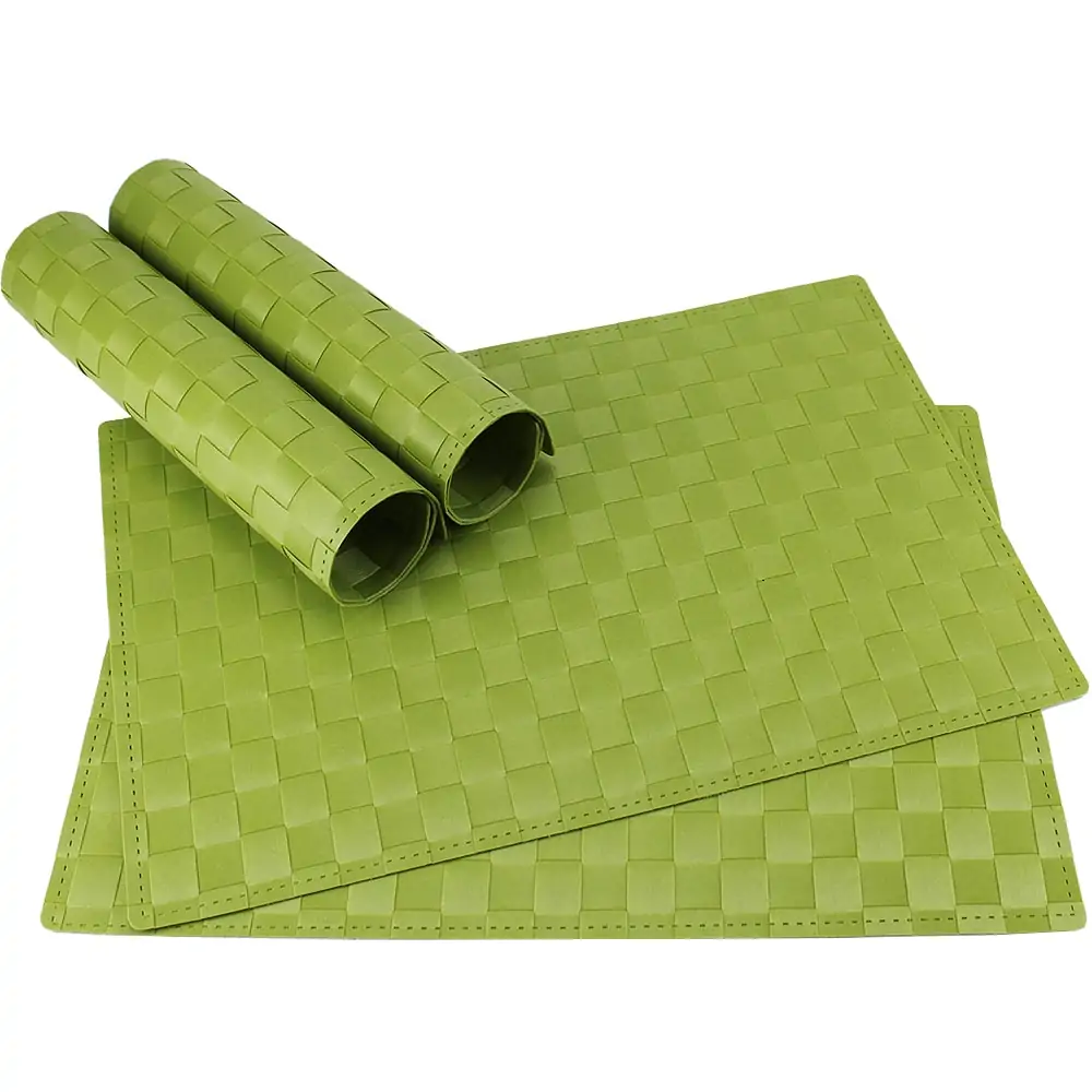 Tischsets Platzsets MODERN 4er Set geflochten Kunststoff bunt / Farbe wählbar – Bild 4