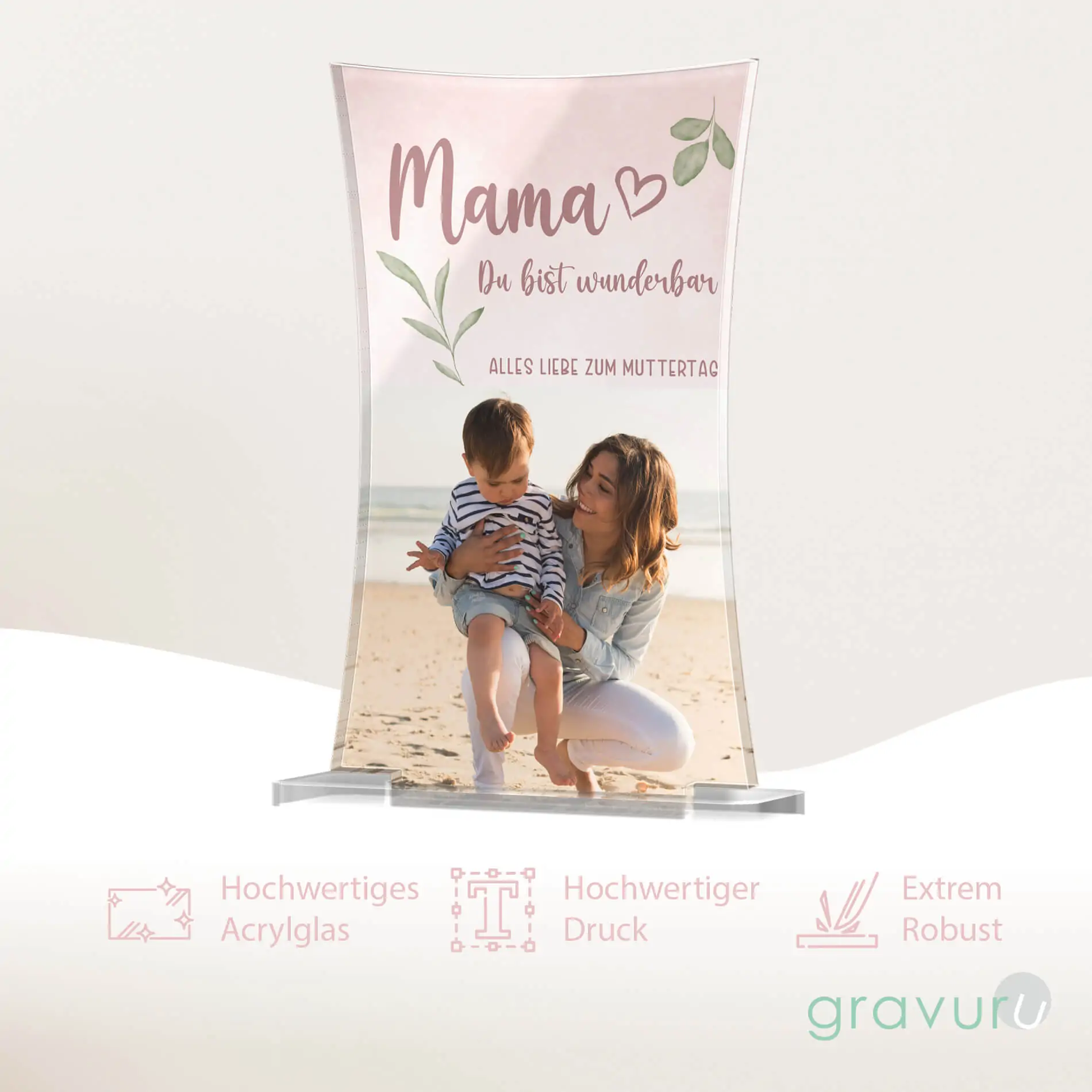 Foto aus Acrylglas bedruckt mit Wunschtext zum aufstellen – Bild 3