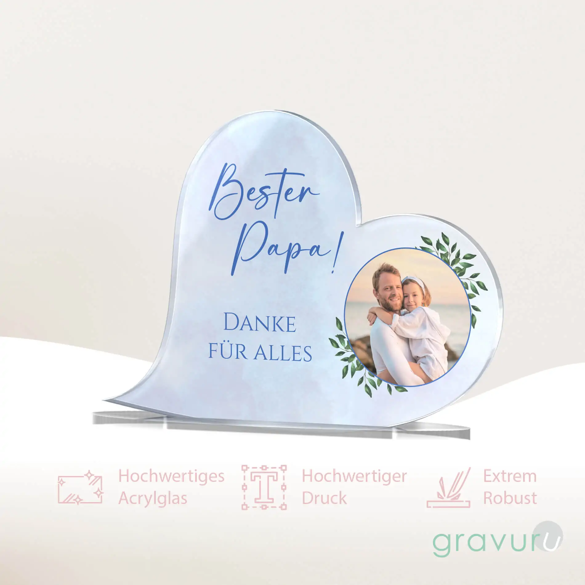 Acrylherz ab 18×13 cm mit eigenem Foto und Wunschtext Gestaltung – Bild 3