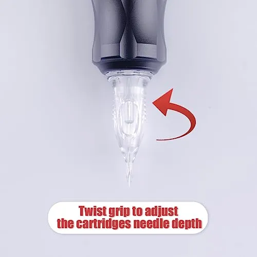 Dragonhawk Tattoo Kit Cartridge Tattoo Machine Kit Pen Rotary Tattoo Machine Set 20 Cartridges Tattoo Needles Tattoo Pedal Power Supply for Tattoo Artists – Bild 6