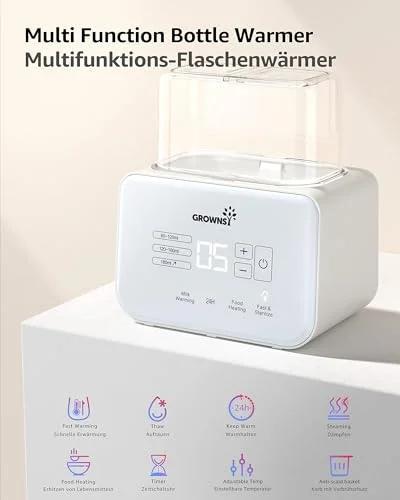 Grownsy Babyflaschenwärmer & Sterilisator 8-in-1 mit LCD-Display – Bild 2