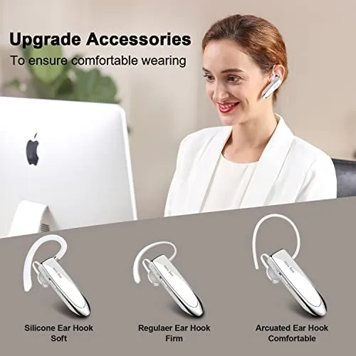 New Bee Bluetooth Headset Wireless Freisprech Telefon Bluetooth-Headset mit Mikrofon für iPhone Samsung Huawei mit 60 Tage Standby – Bild 6
