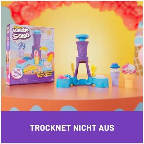 Kinetic Sand Softeis Station – Magischer Sand (396 g) & Zubehör für Kinder ab 3 Jahren – Bild 6