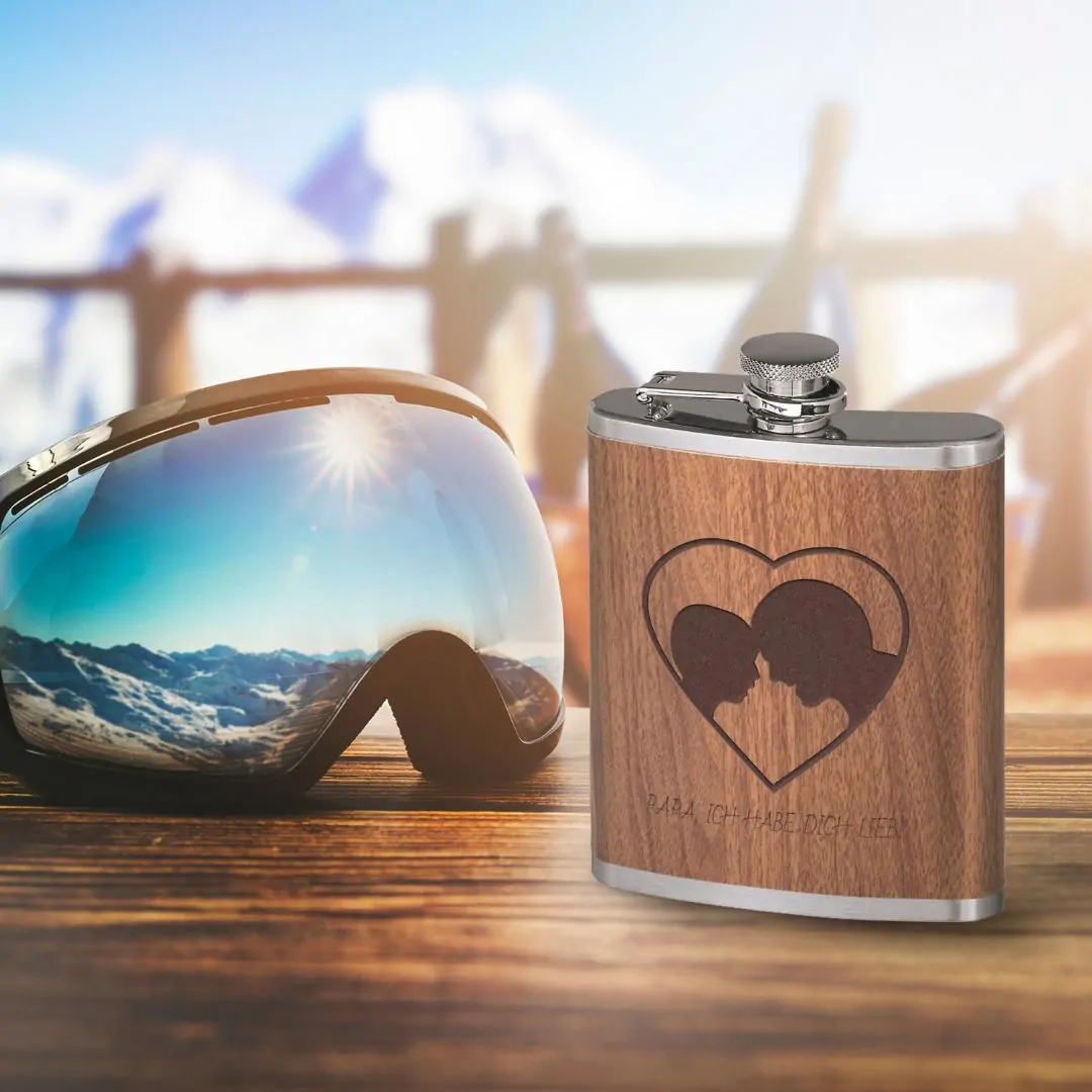 Edelstahl Trinkflasche mit graviertem Motiv für Männer – Bild 3