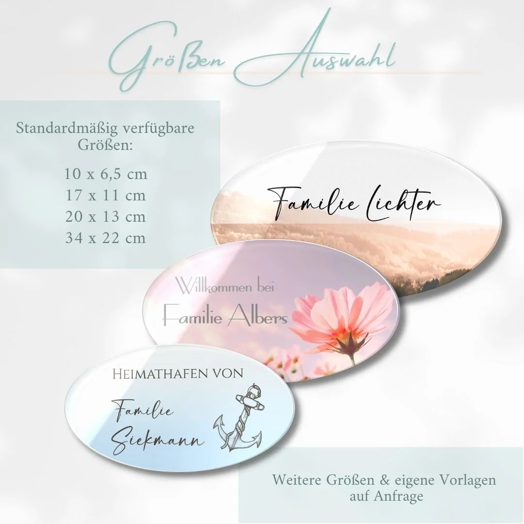 Ovales Schild aus Acrylglas mit eigener Gestaltung – Bild 5