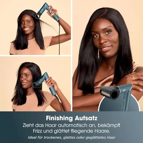 Shark FlexStyle Haarstyler & trockner Geschenk Set, Lockenaufsätze, Finishing Aufsatz, Ovalbürste, Konzentrator, Haarklammer, Aufbewahrungstasche, ohne Hitzeschäden – Bild 4