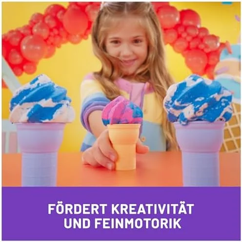 Kinetic Sand Softeis Station – Magischer Sand (396 g) & Zubehör für Kinder ab 3 Jahren – Bild 5