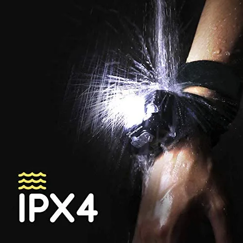 Everbeam H6 Pro LED Stirnlampe mit Bewegungssensor, 650 Lumen, 30 Stunden Laufzeit, 1200 mAh Akku, wiederaufladbar, wasserdicht, USB-Kopflampe, Taschenlampe, für Camping, Wandern, Angeln, Handwerker – Bild 5