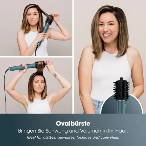 Shark FlexStyle Haarstyler & trockner Geschenk Set, Lockenaufsätze, Finishing Aufsatz, Ovalbürste, Konzentrator, Haarklammer, Aufbewahrungstasche, ohne Hitzeschäden – Bild 6