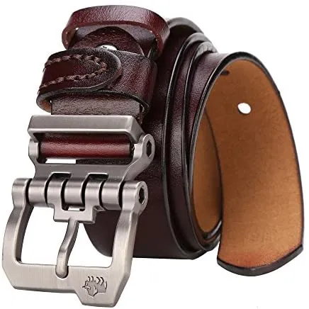 BISON DENIM Herren Ledergürtel – Retro & Business, mit Geschenkbox – Bild 2