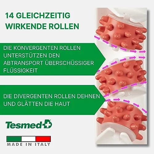 TESMED Cellulite Massagegerät, Klinisch Nachgewiesene Wirksamkeit, Made in Italy, Anti Cellulite Massagegerät mit Rollen, welche die Haut heben, straffen und glätten. Patentiert – Bild 5