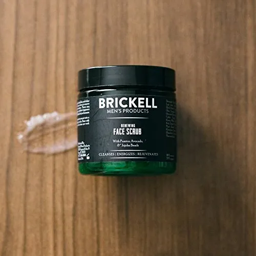 Brickell Men‘s Renewing Face Scrub – Natürliches und organisches Gesichtspeeling für Männer – Porentiefe Gesichtsreinigung mit Jojoba Perlen, Kaffee-Extrakt und Bimsstein – Bild 5
