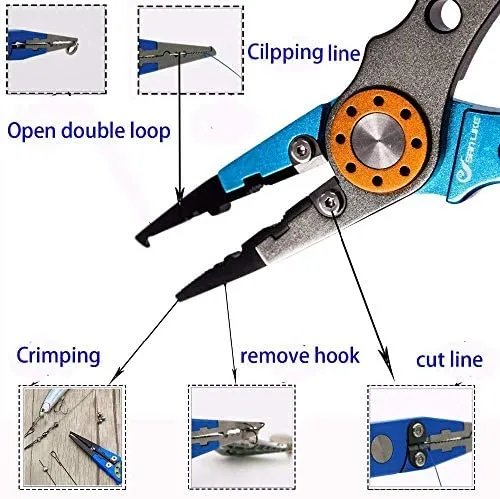 Lixada 20cm Aussen multifunktionale Angeln Zangen Linie Cutter Hook Remover Tackle – Bild 3