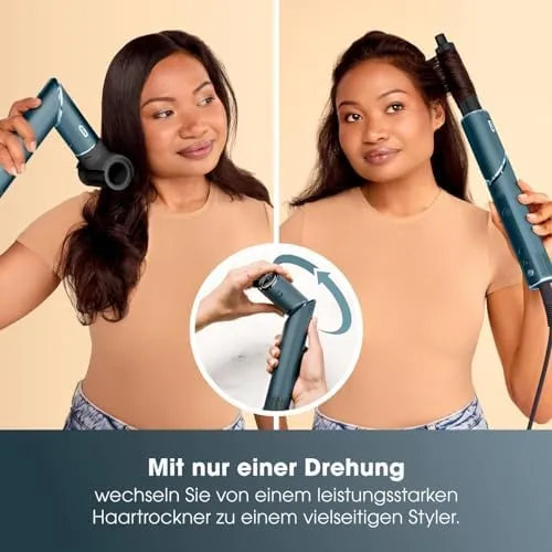 Shark FlexStyle Haarstyler & trockner Geschenk Set, Lockenaufsätze, Finishing Aufsatz, Ovalbürste, Konzentrator, Haarklammer, Aufbewahrungstasche, ohne Hitzeschäden – Bild 2