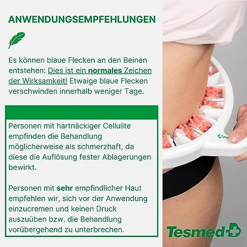 TESMED Cellulite Massagegerät, Klinisch Nachgewiesene Wirksamkeit, Made in Italy, Anti Cellulite Massagegerät mit Rollen, welche die Haut heben, straffen und glätten. Patentiert – Bild 6