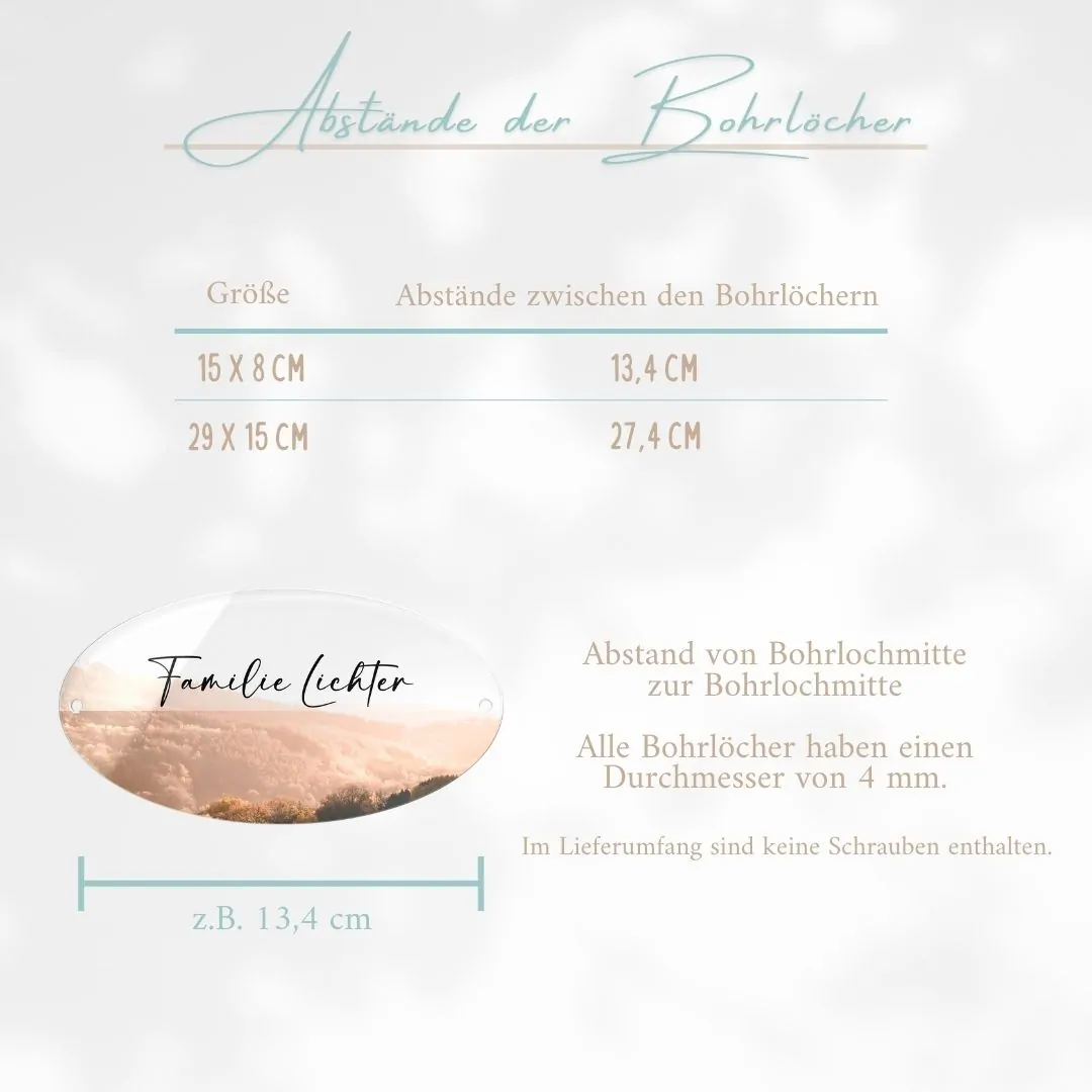 Ovales Schild aus Acrylglas mit eigener Gestaltung – Bild 6