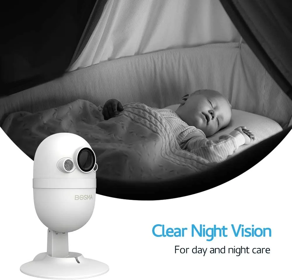 Video-Babyphone HD-WiFi-Kamera mit 2-Wege-Audio, Nachtsicht, Geräusch- und Bewegungserkennung – Bild 4