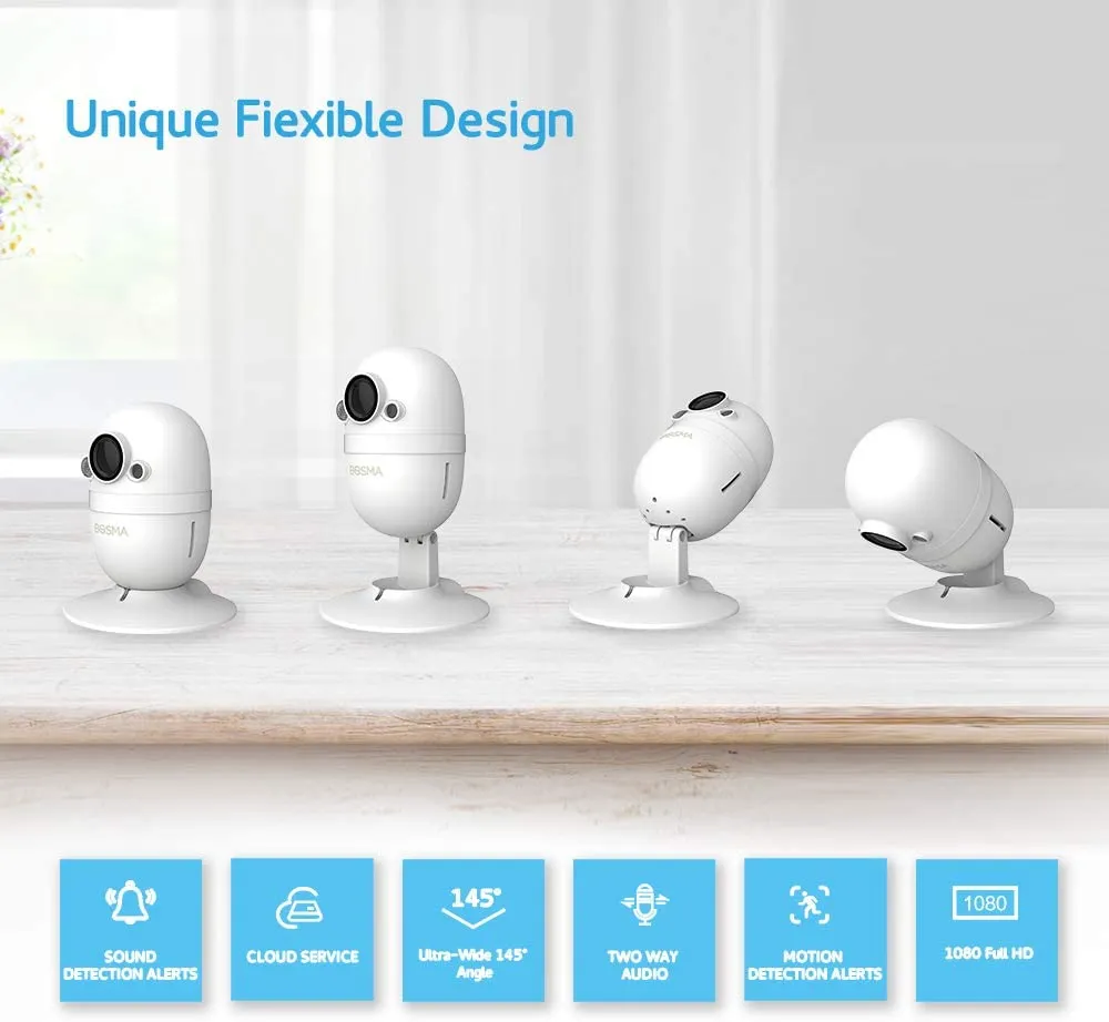 Video-Babyphone HD-WiFi-Kamera mit 2-Wege-Audio, Nachtsicht, Geräusch- und Bewegungserkennung – Bild 6