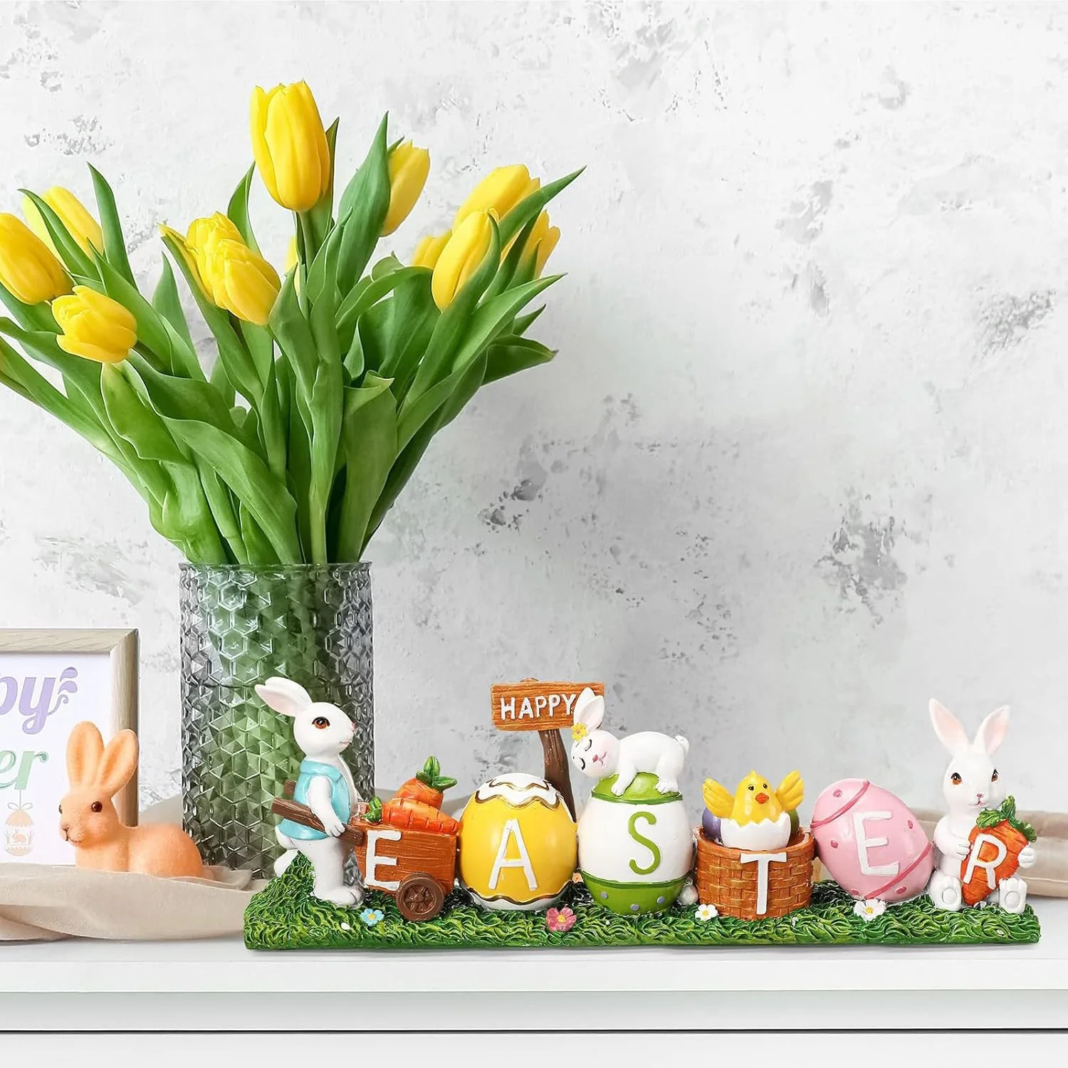 Osterdeko Hase & Eier – Niedliche Dekofigur für Haus & Garten – Bild 2