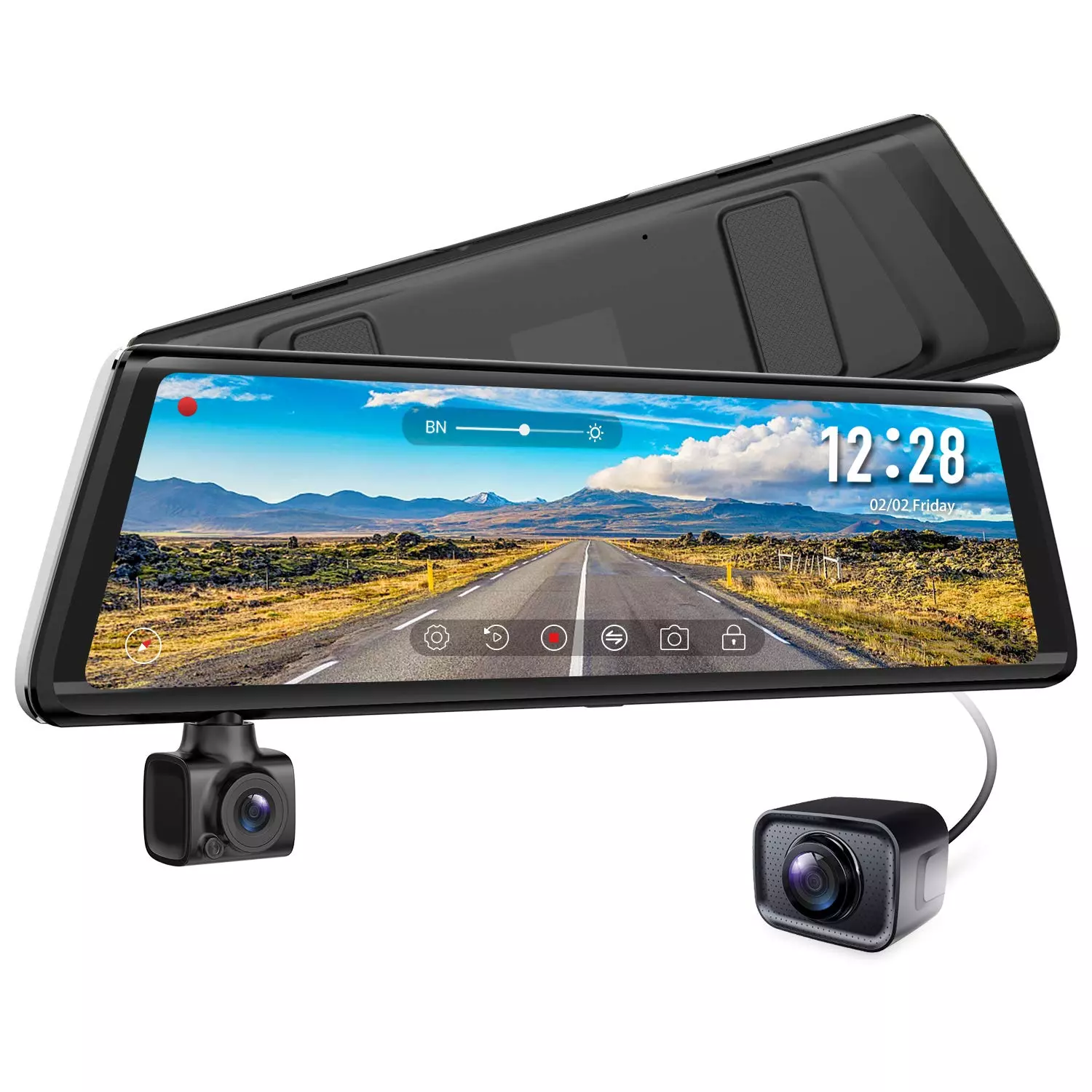 Dashcam Autokamera Rückfahrkamera,Dual DVR Dash Cam,9.88”