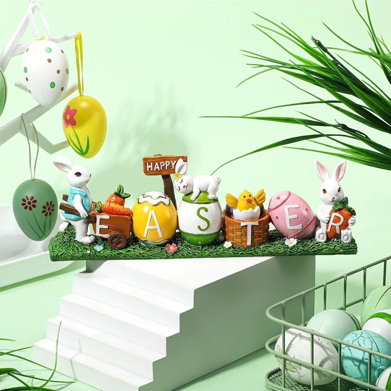 Osterdeko Hase & Eier – Niedliche Dekofigur für Haus & Garten – Bild 5