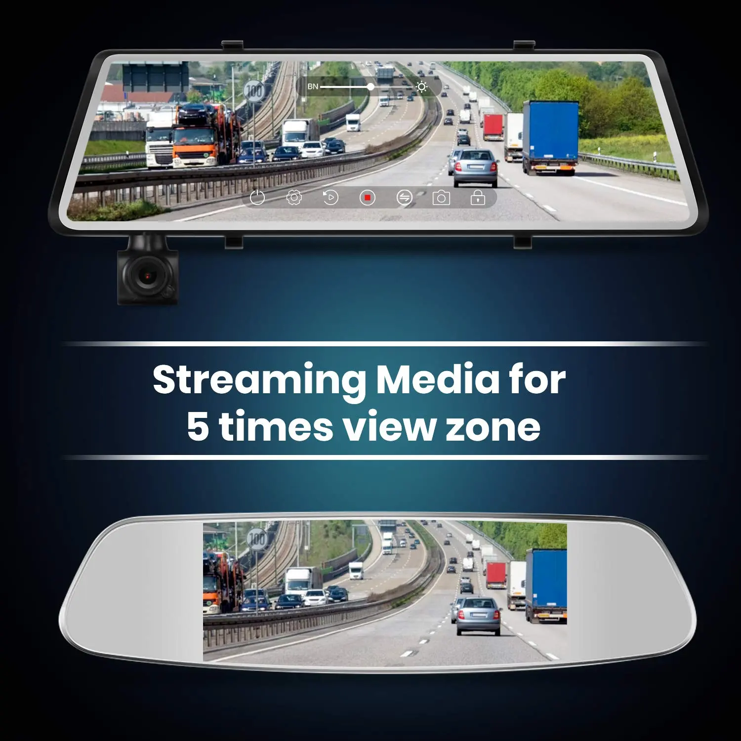 Dashcam Autokamera Rückfahrkamera,Dual DVR Dash Cam,9.88” – Bild 3