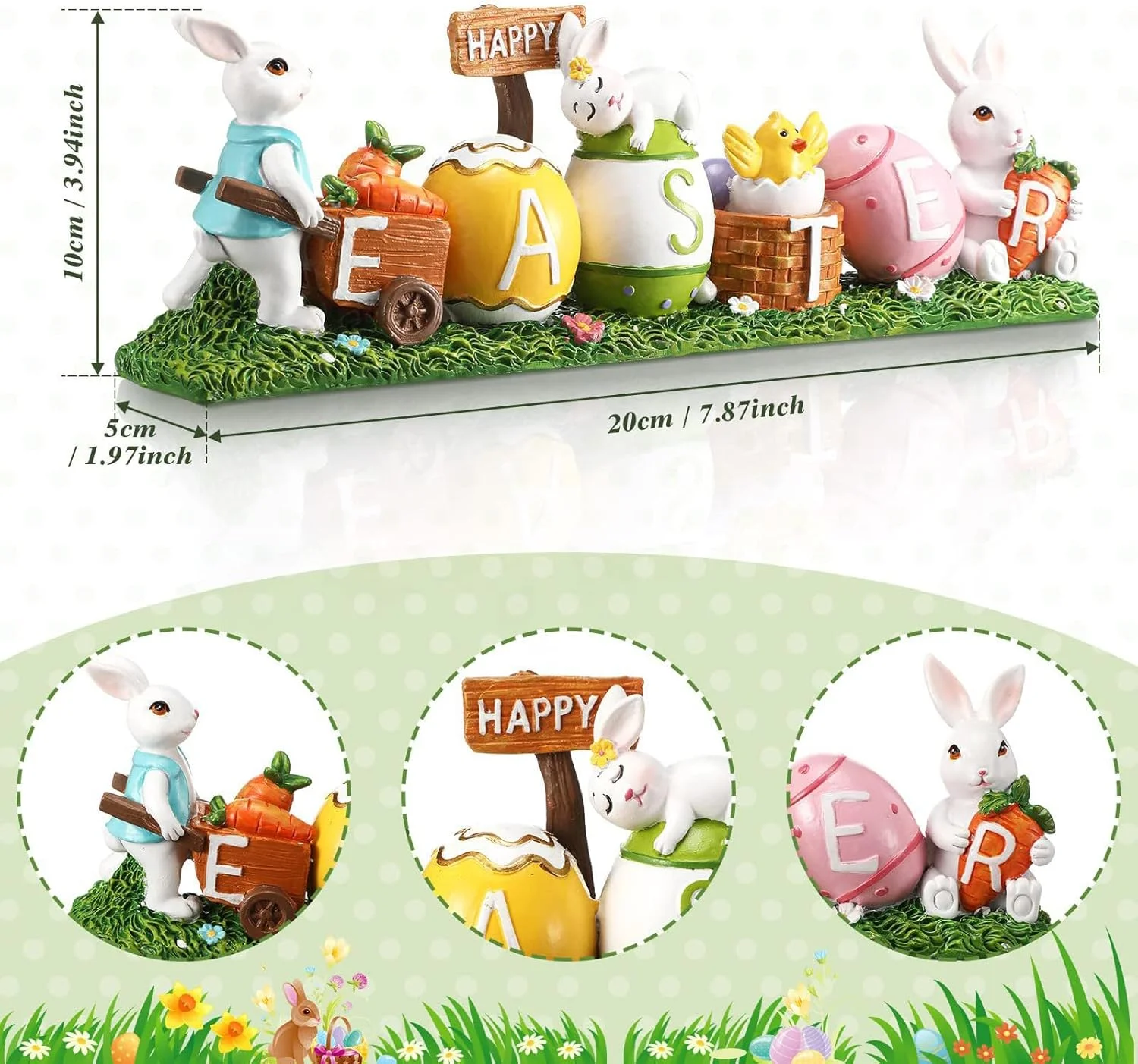 Osterdeko Hase & Eier – Niedliche Dekofigur für Haus & Garten – Bild 7