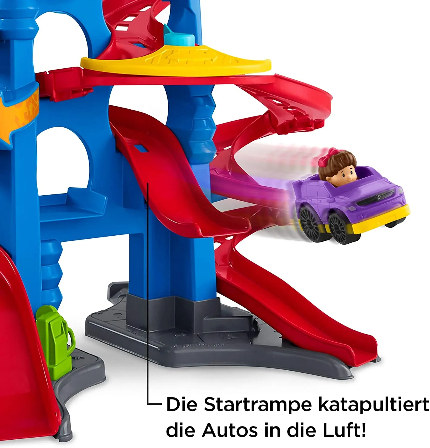 Fisher-Price FXK59 – Little People Hochhausrennbahn und Parkhaus für Kinder – Bild 6