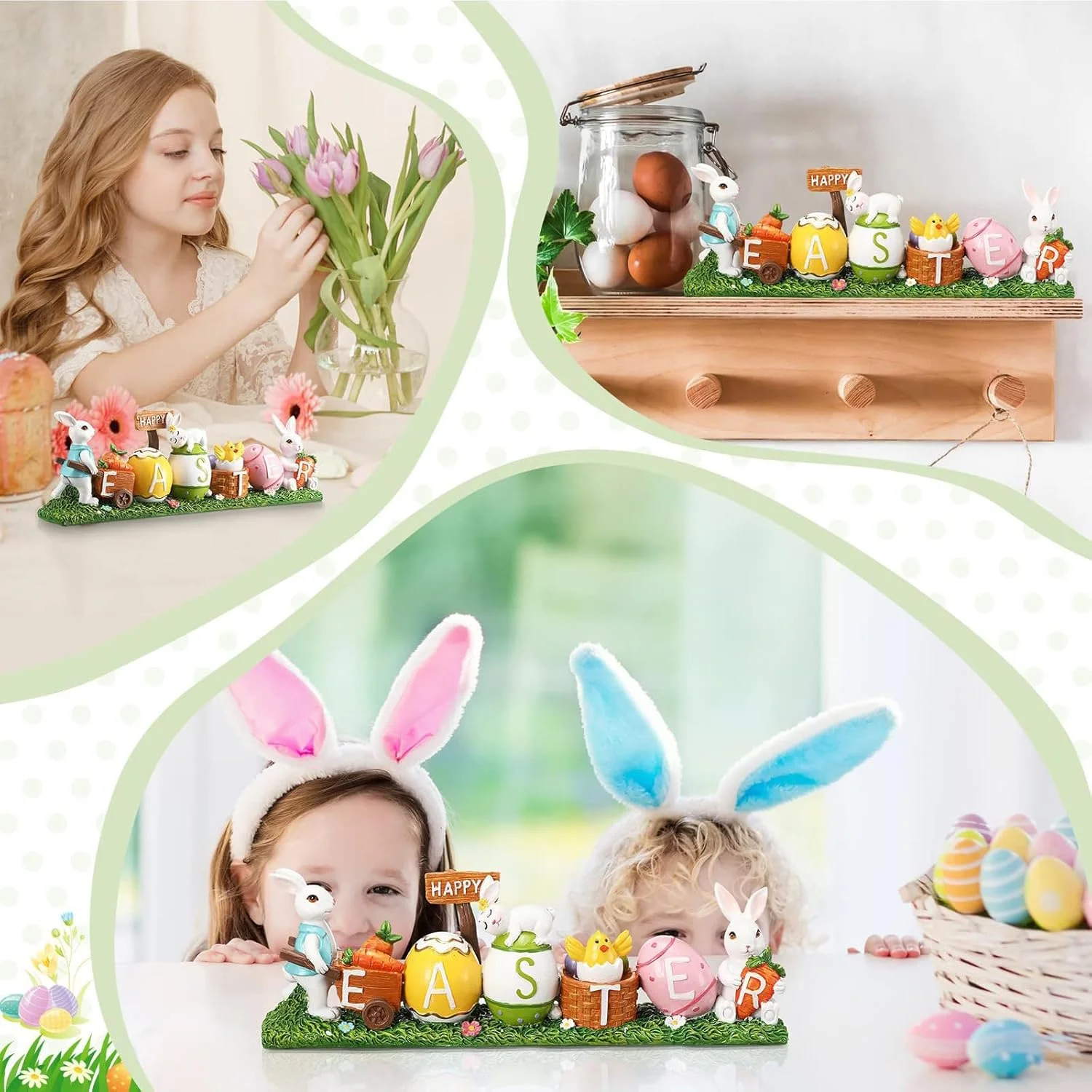 Osterdeko Hase & Eier – Niedliche Dekofigur für Haus & Garten – Bild 6