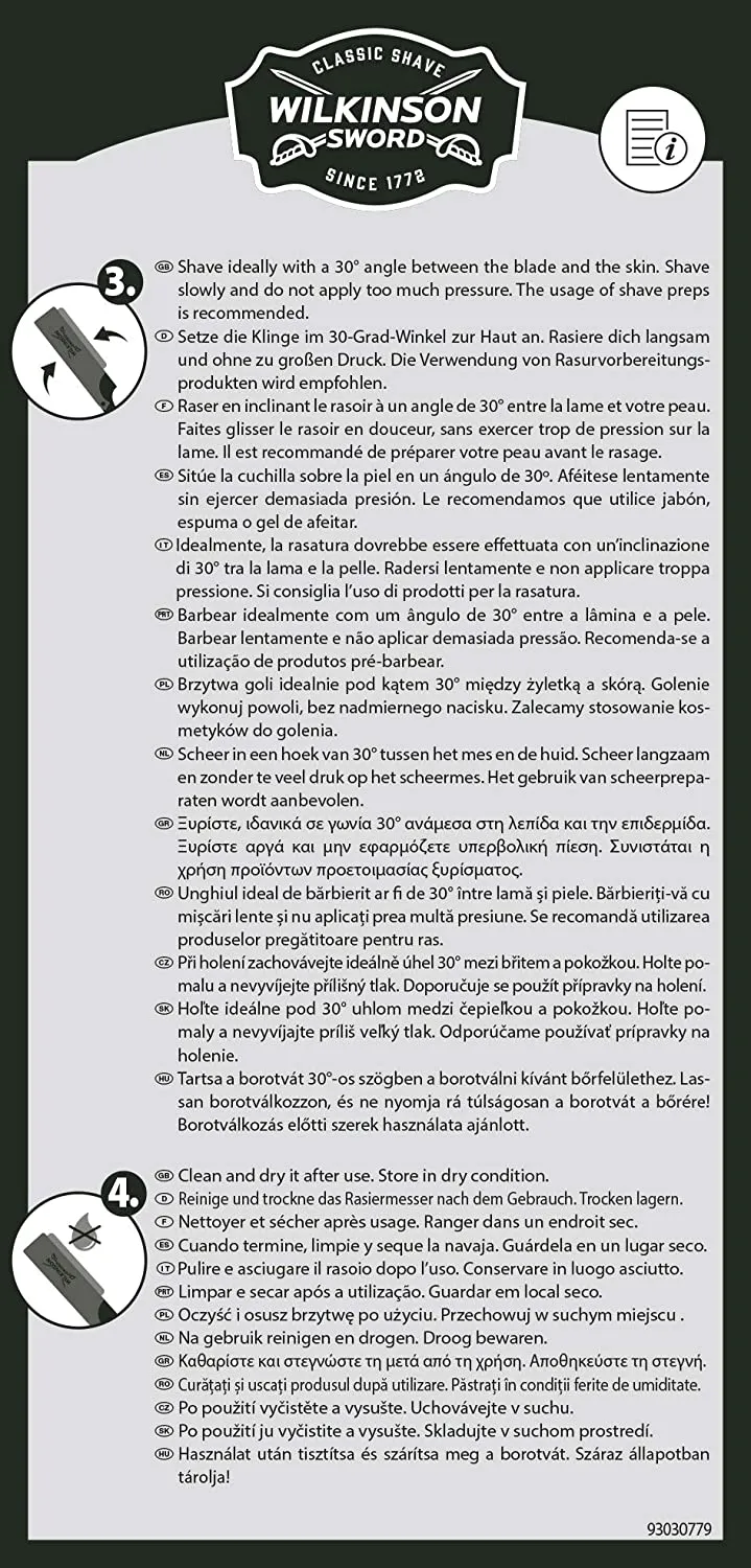 Wilkinson Sword Vintage Rasiermesser inkl. 5 Doppelklingen für die klassischste und präziseste Rasur – austauschbare Klingen – Bild 6