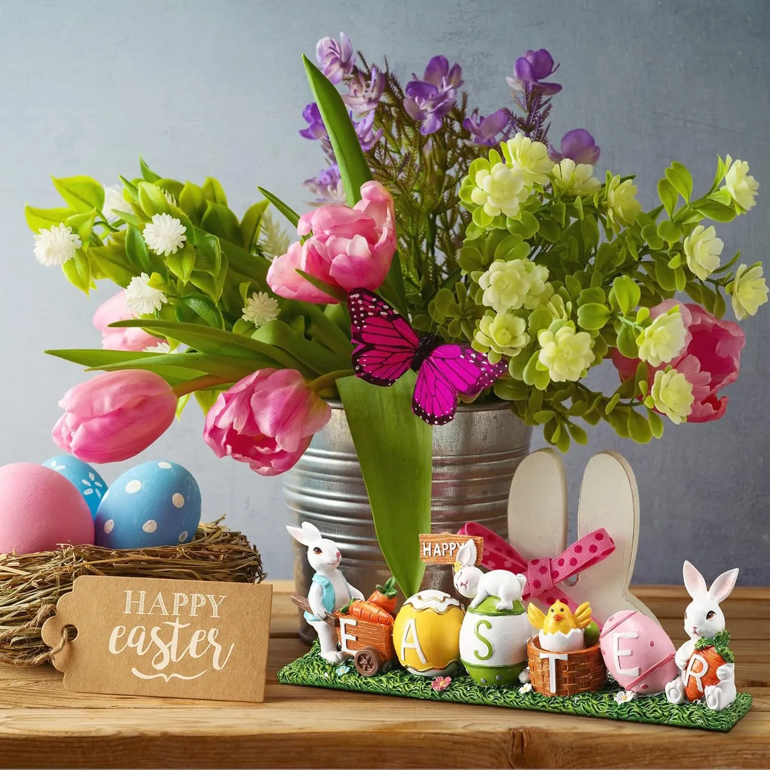 Osterdeko Hase & Eier – Niedliche Dekofigur für Haus & Garten – Bild 4