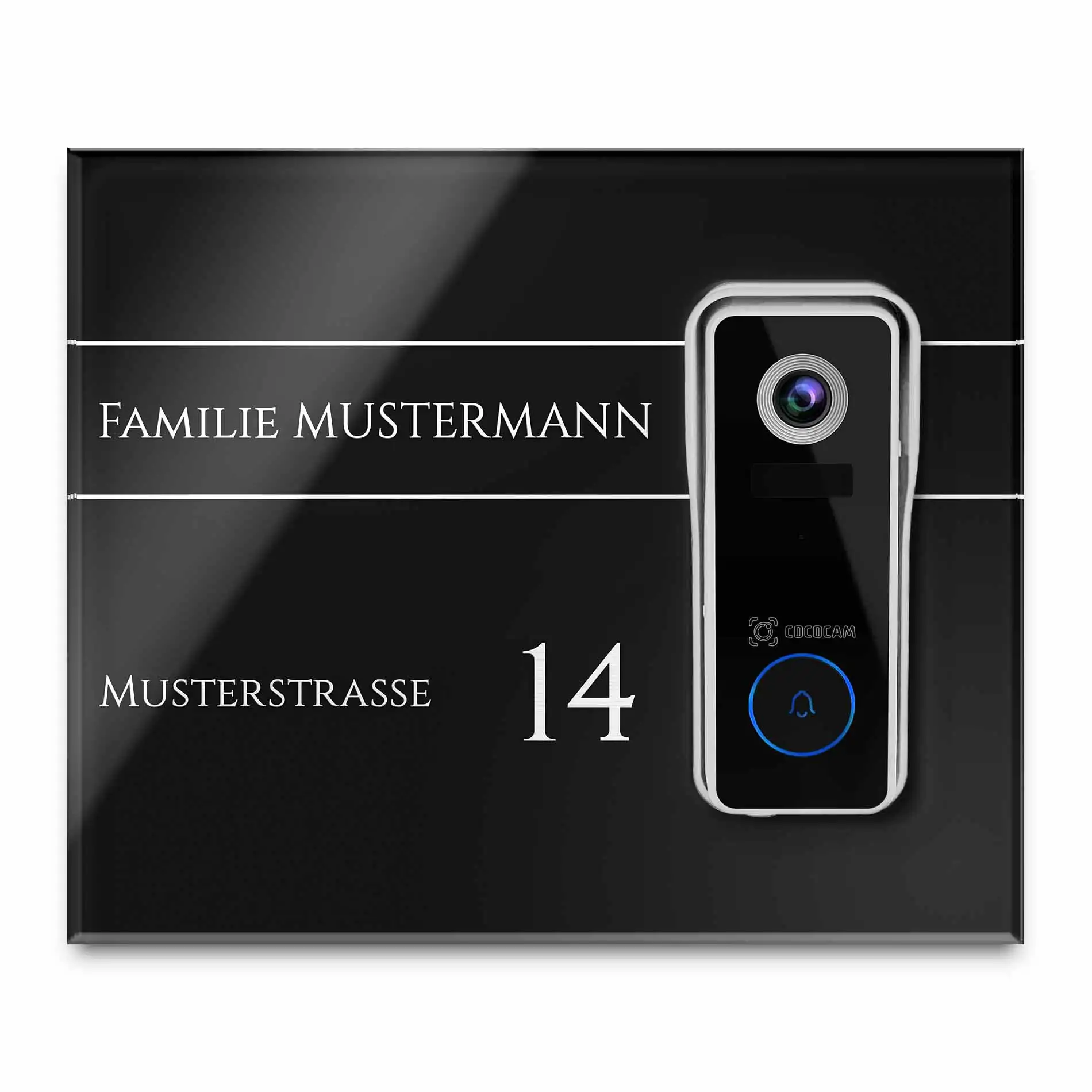 Modernes Funkklingel Schild für die Videoklingel Cococam
