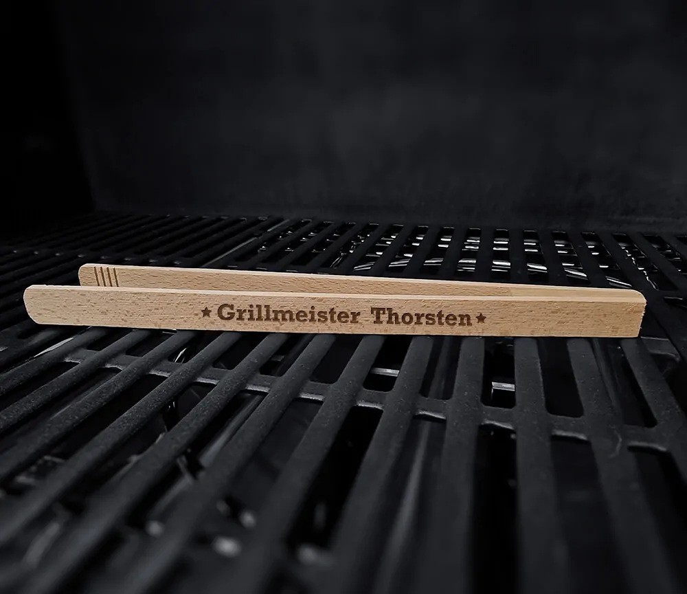 Grillzange mit Gravur und schönen Motiven – 32 cm – Bild 4
