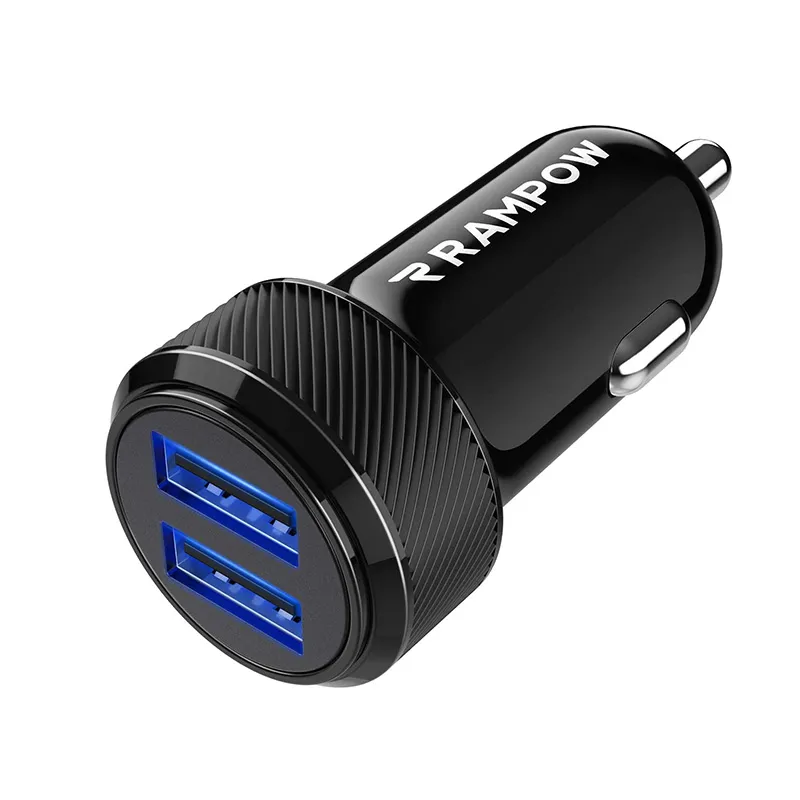 RAMPOW, Kfz Ladegerät, 24 W 12-24V / 4,8A 2-Port USB