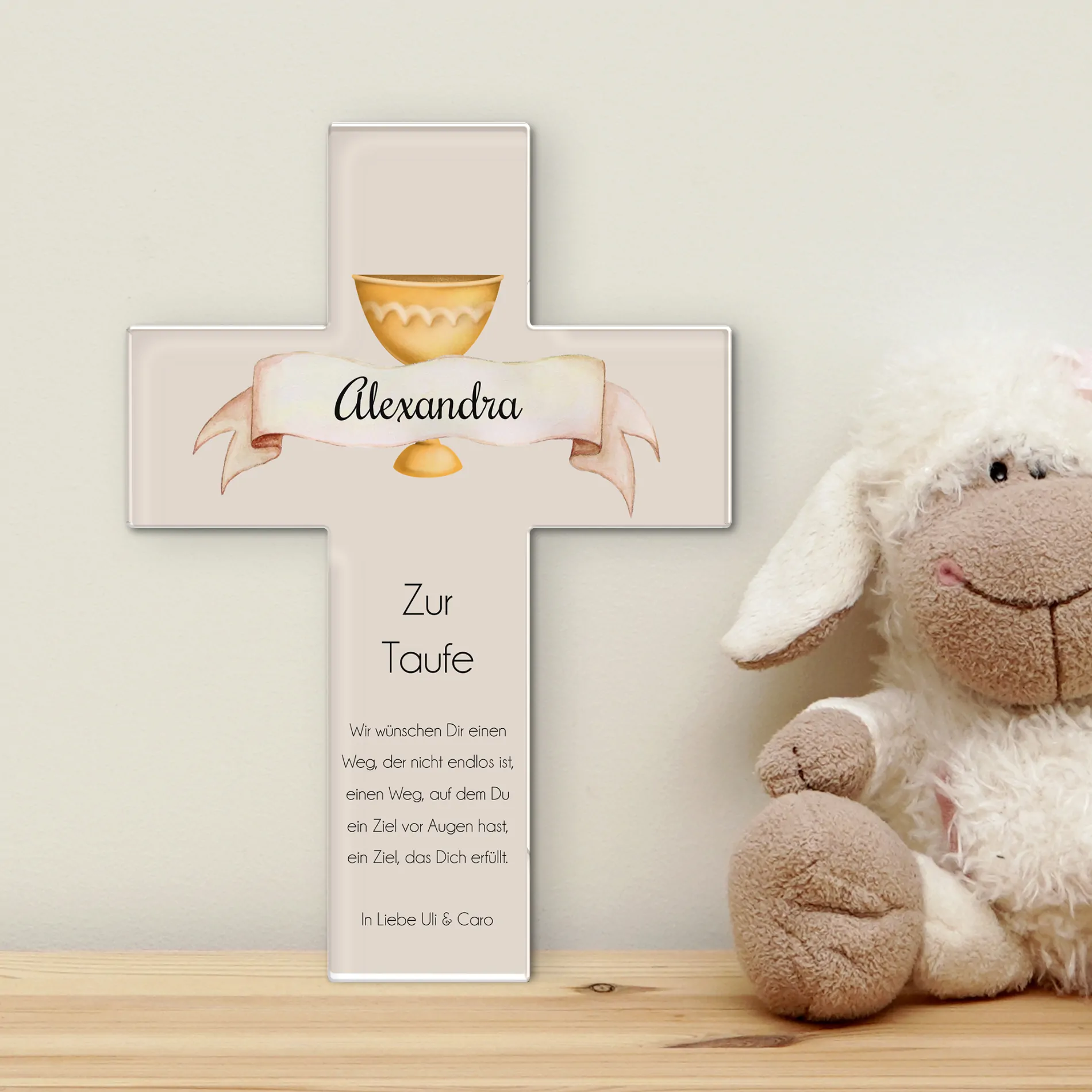 Individuelles Taufgeschenk mit Wunschtext ab 10,5×15 cm – Bild 2