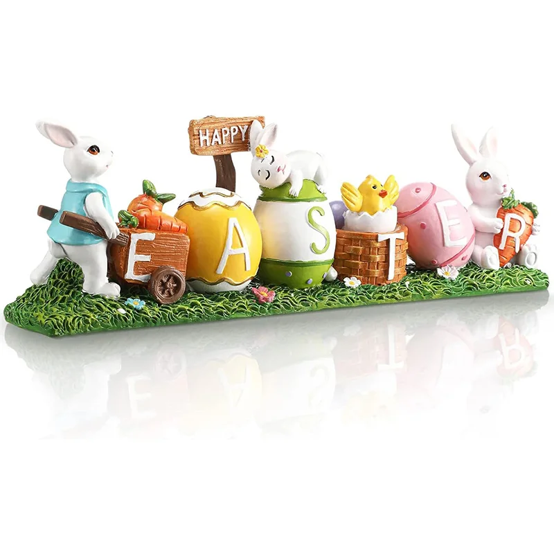 Osterdeko Hase & Eier – Niedliche Dekofigur für Haus & Garten