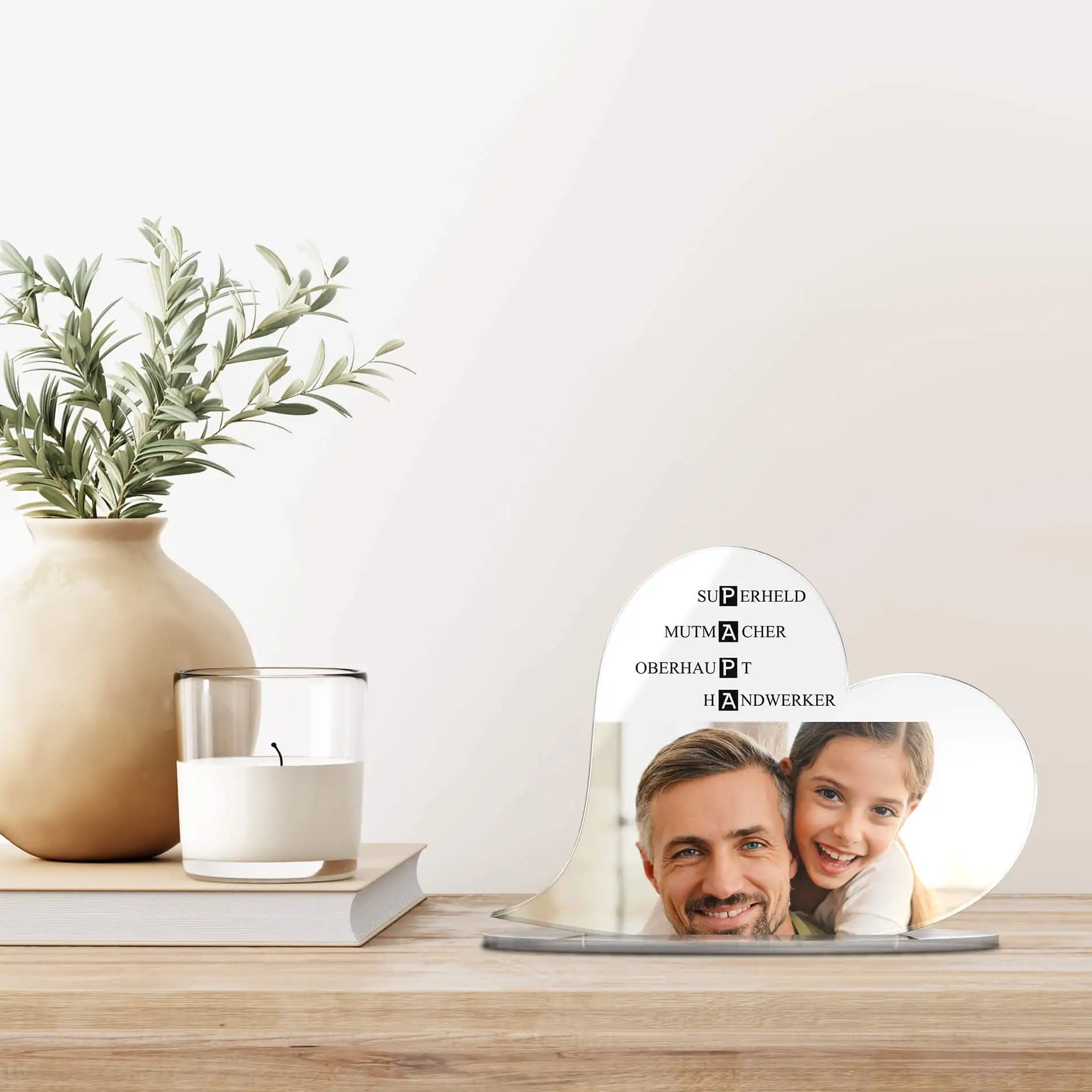 Acrylherz ab 18×13 cm mit eigenem Foto und Wunschtext Gestaltung – Bild 2