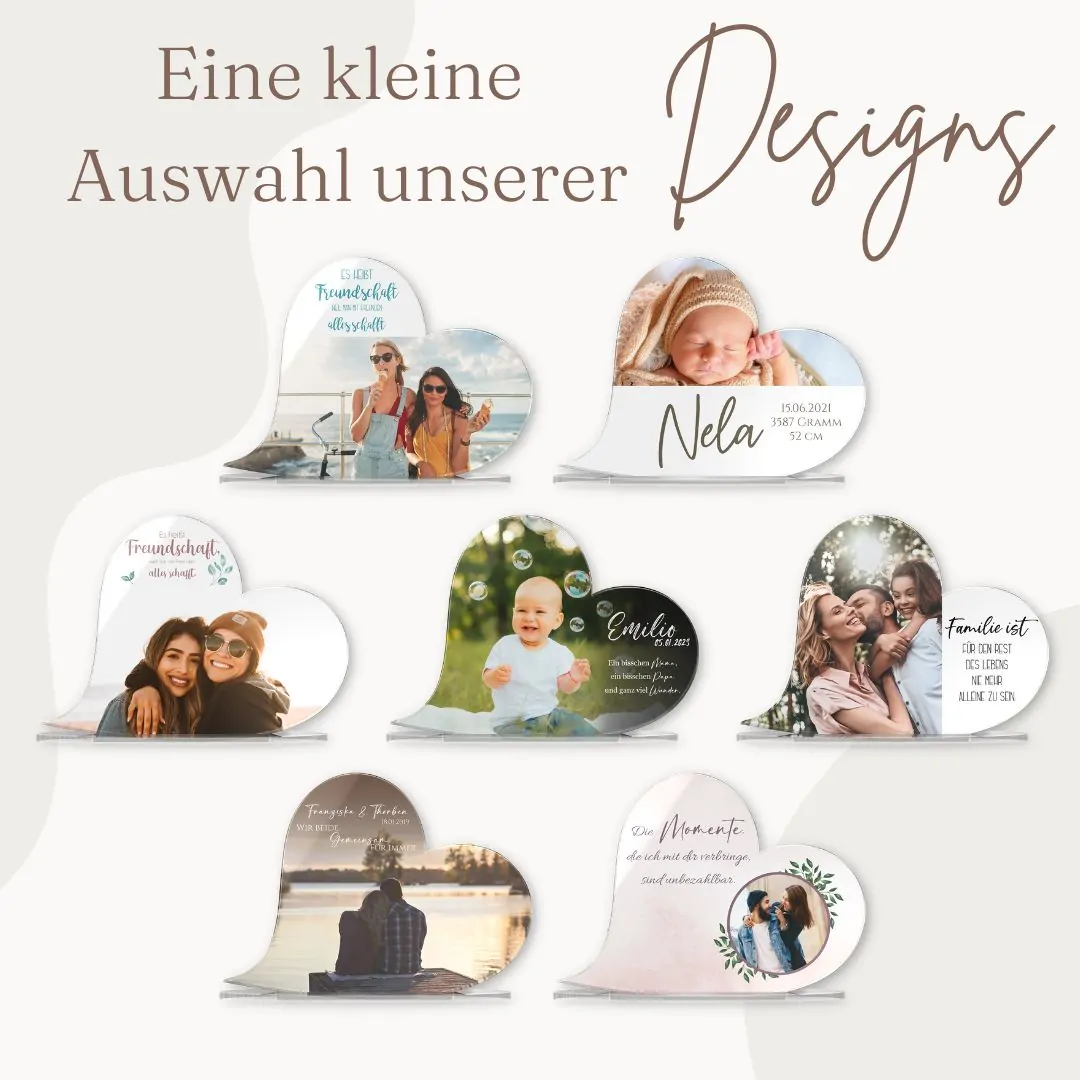 Tolle Erinnerung – Standherz aus Acrylglas mit individuellen Foto-Druck – Bild 6
