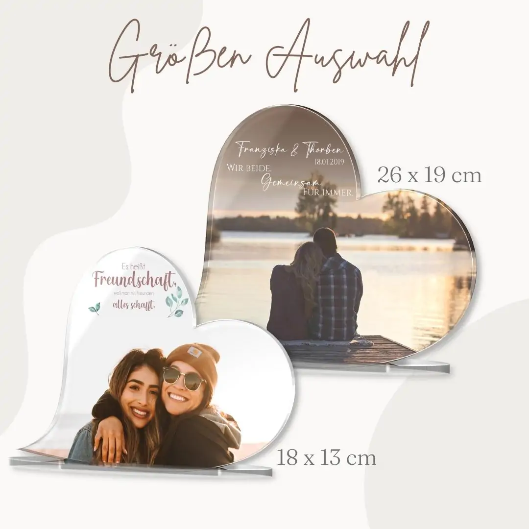 Tolle Erinnerung – Standherz aus Acrylglas mit individuellen Foto-Druck – Bild 4