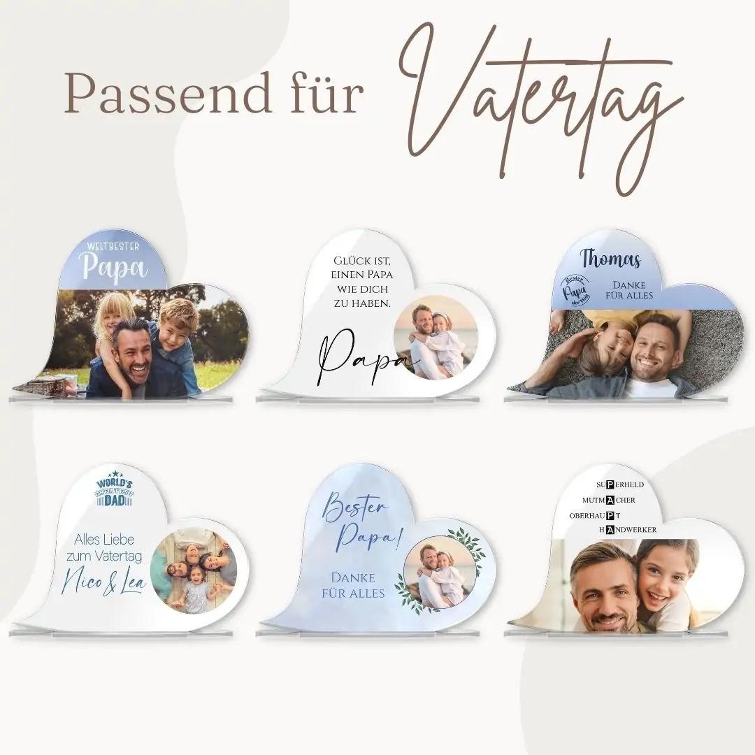 Acrylherz ab 18×13 cm mit eigenem Foto und Wunschtext Gestaltung – Bild 7